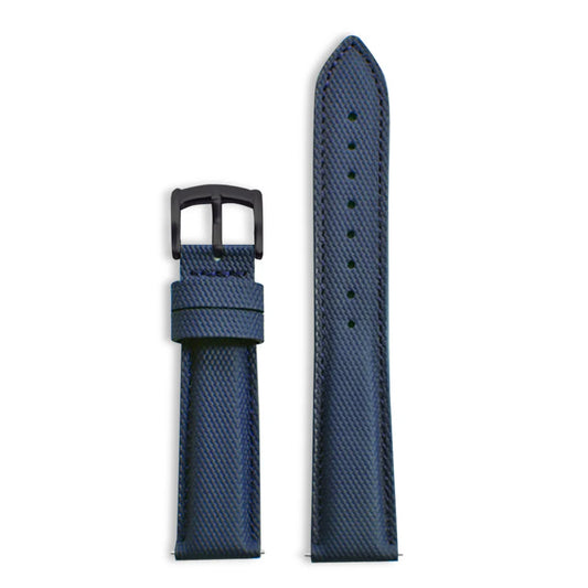 Classic Nylon Watch Strap with Quick Release Dark Blue with Black Buckle