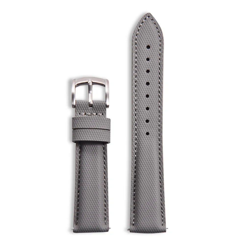 Classic Nylon Watch Strap with Quick Release Gray with Silver Buckle