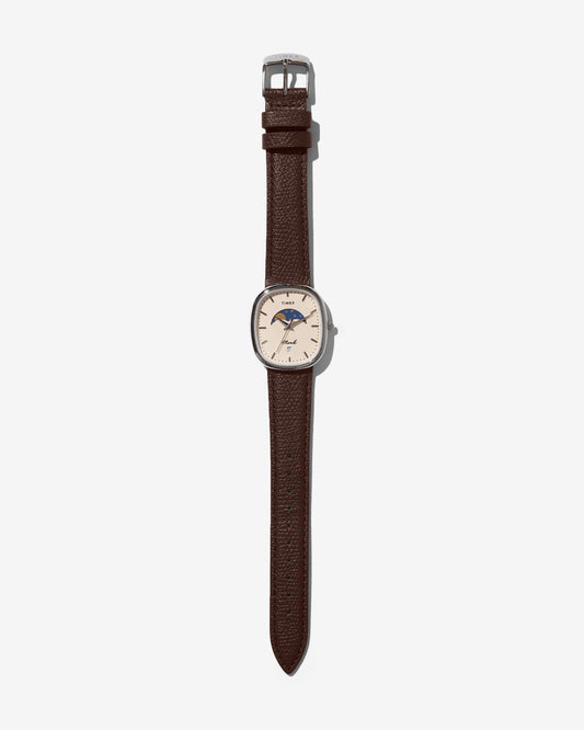 Noah x Timex Oval Moon Phase Watch - Brown / Steel