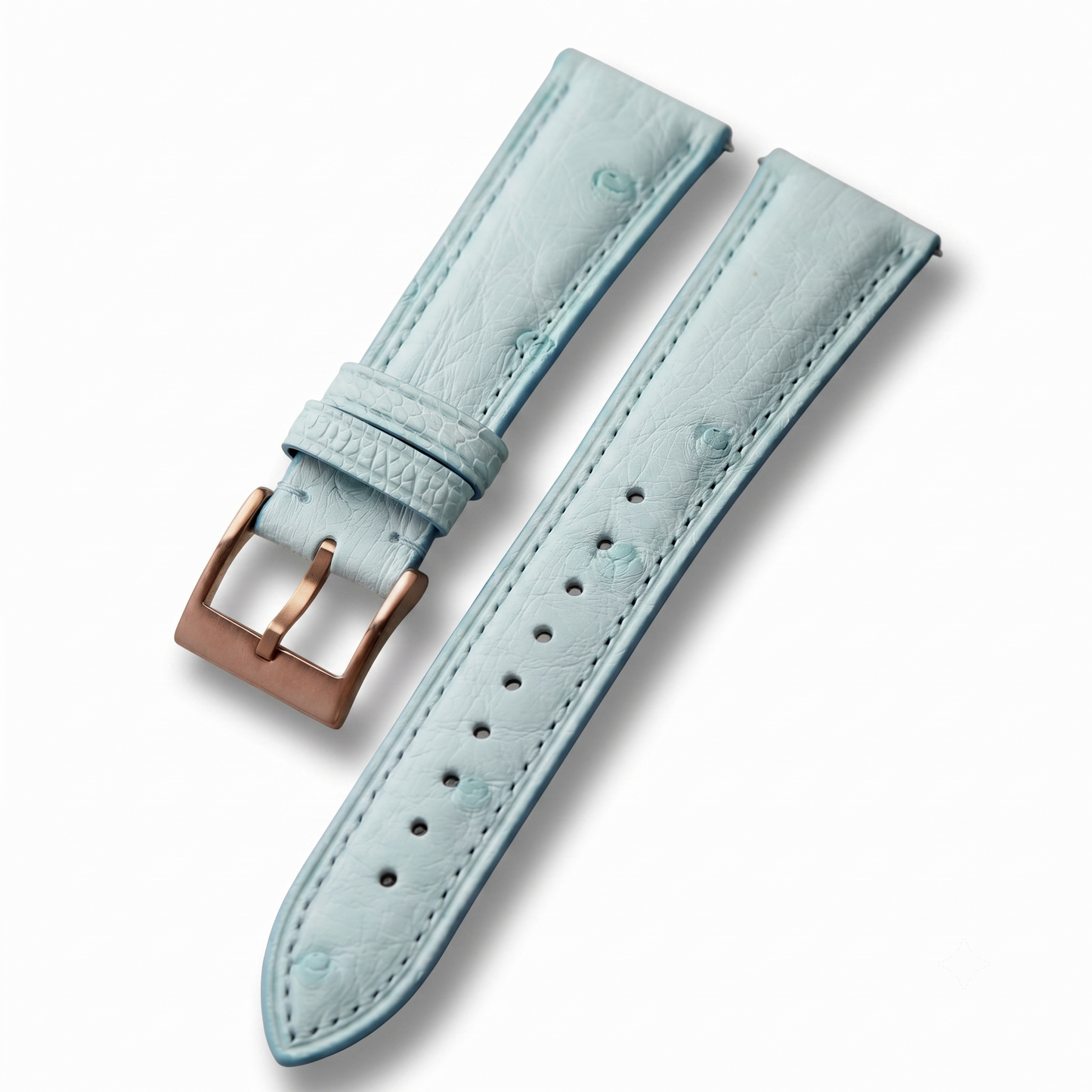 Premium Ostrich Leather Watch Strap with Quick Release Pin Buckle