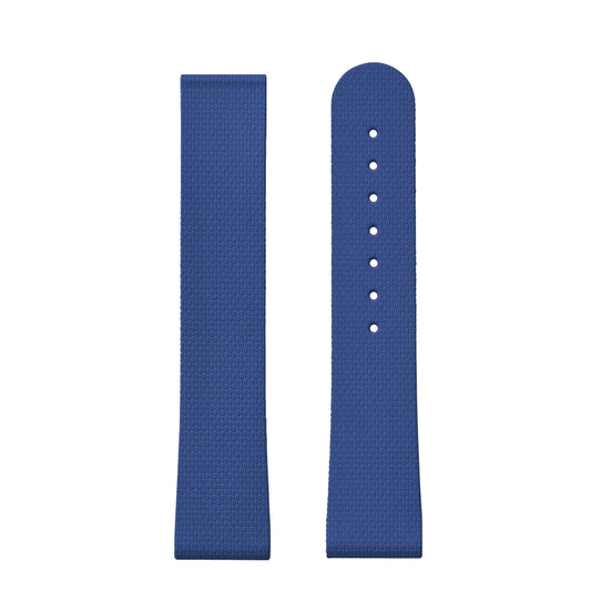 Premium Grade Soft Rubber Strap with Quick Release Deployment Clasp — Palette Colorway Blue with No Buckle