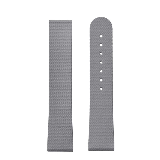 Premium Grade Soft Rubber Strap with Quick Release Deployment Clasp — Palette Colorway Gray with No Buckle