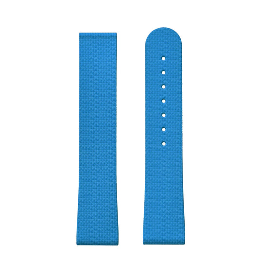 Premium Grade Soft Rubber Strap with Quick Release Deployment Clasp — Palette Colorway Light Blue with No Buckle