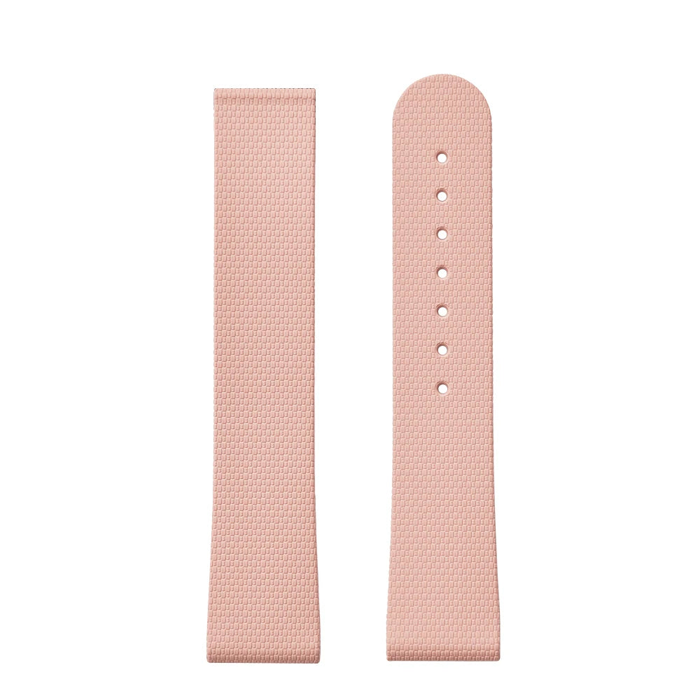 Premium Grade Soft Rubber Strap with Quick Release Deployment Clasp — Palette Colorway Pink with No Buckle