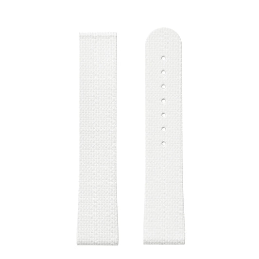 Premium Grade Soft Rubber Strap with Quick Release Deployment Clasp — Palette Colorway White with No Buckle