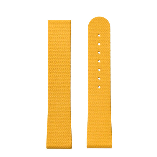 Premium Grade Soft Rubber Strap with Quick Release Deployment Clasp — Palette Colorway Yellow with No Buckle