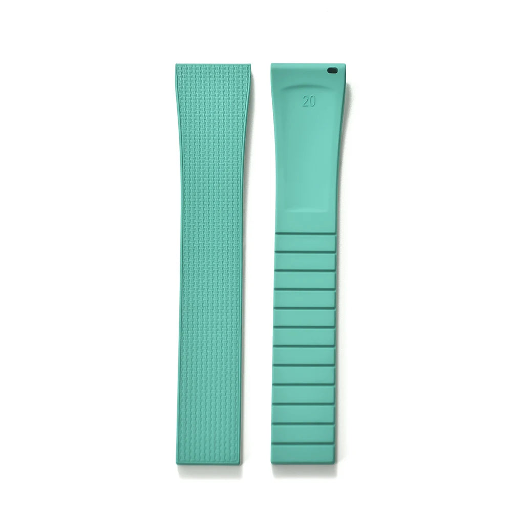 Premium Textured Rubber CTS Strap with Quick Release Butterfly Buckle Mint Green