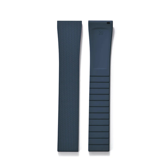 Premium Textured Rubber CTS Strap with Quick Release Butterfly Buckle Navy