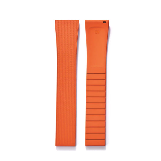 Premium Textured Rubber CTS Strap with Quick Release Butterfly Buckle Orange