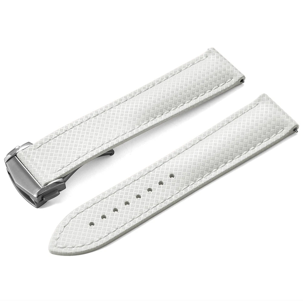 Premium Grade Soft-Textured Rubber Strap with Quick Release Deployment Clasp