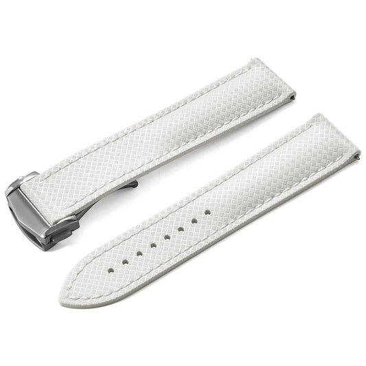 Premium Grade Soft-Textured Rubber Strap with Quick Release Deployment Clasp