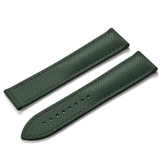 Premium Grade Soft-Textured Rubber Strap with Quick Release Deployment Clasp