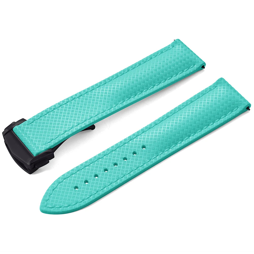 Premium Grade Soft-Textured Rubber Strap with Quick Release Deployment Clasp