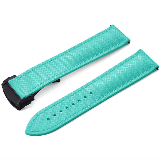 Premium Grade Soft-Textured Rubber Strap with Quick Release Deployment Clasp