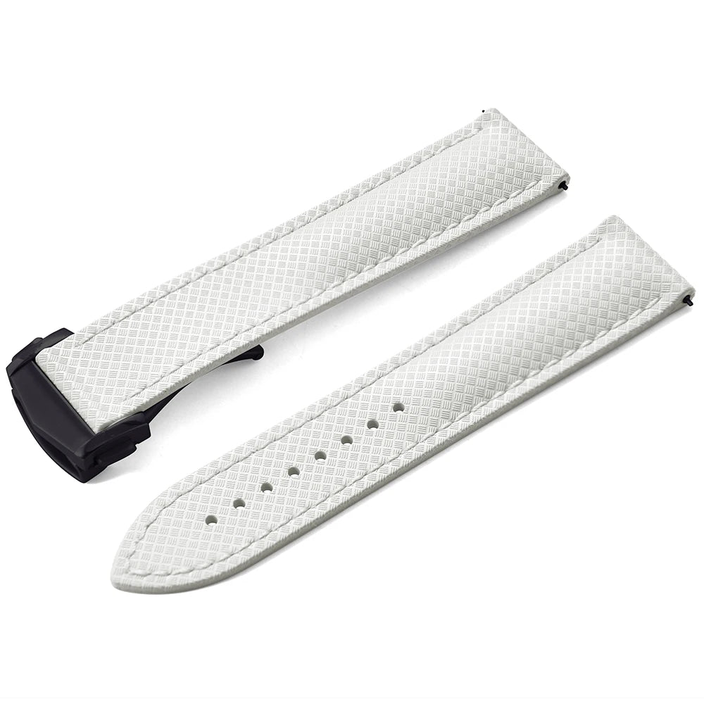Premium Grade Soft-Textured Rubber Strap with Quick Release Deployment Clasp