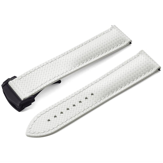 Premium Grade Soft-Textured Rubber Strap with Quick Release Deployment Clasp