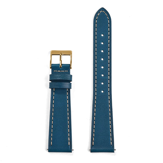 Classic Leather Watch Strap with Quick Release Pin Buckle