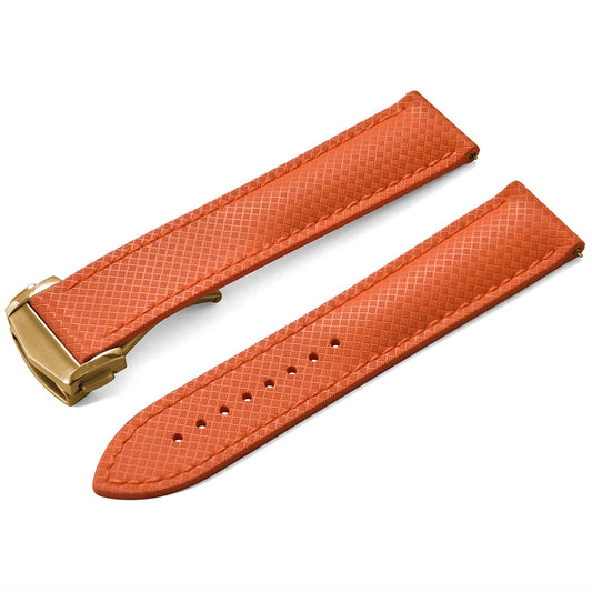 Premium Grade Soft-Textured Rubber Strap with Quick Release Deployment Clasp
