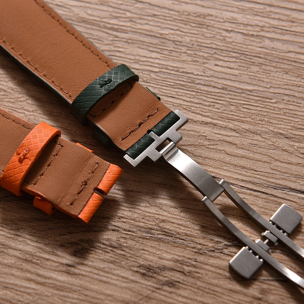 Modern Sailcloth Rubber Base Strap with Quick Release Butterfly Clasp