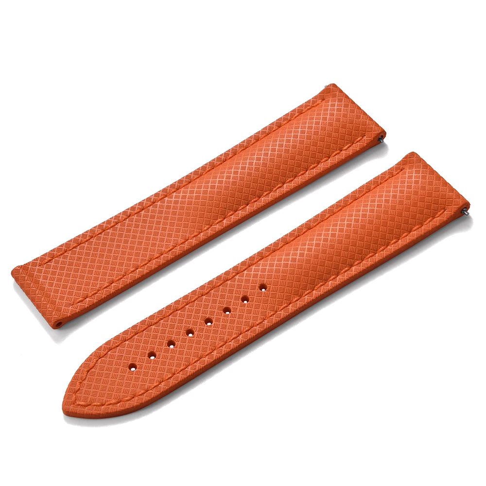 Premium Grade Soft-Textured Rubber Strap with Quick Release Deployment Clasp