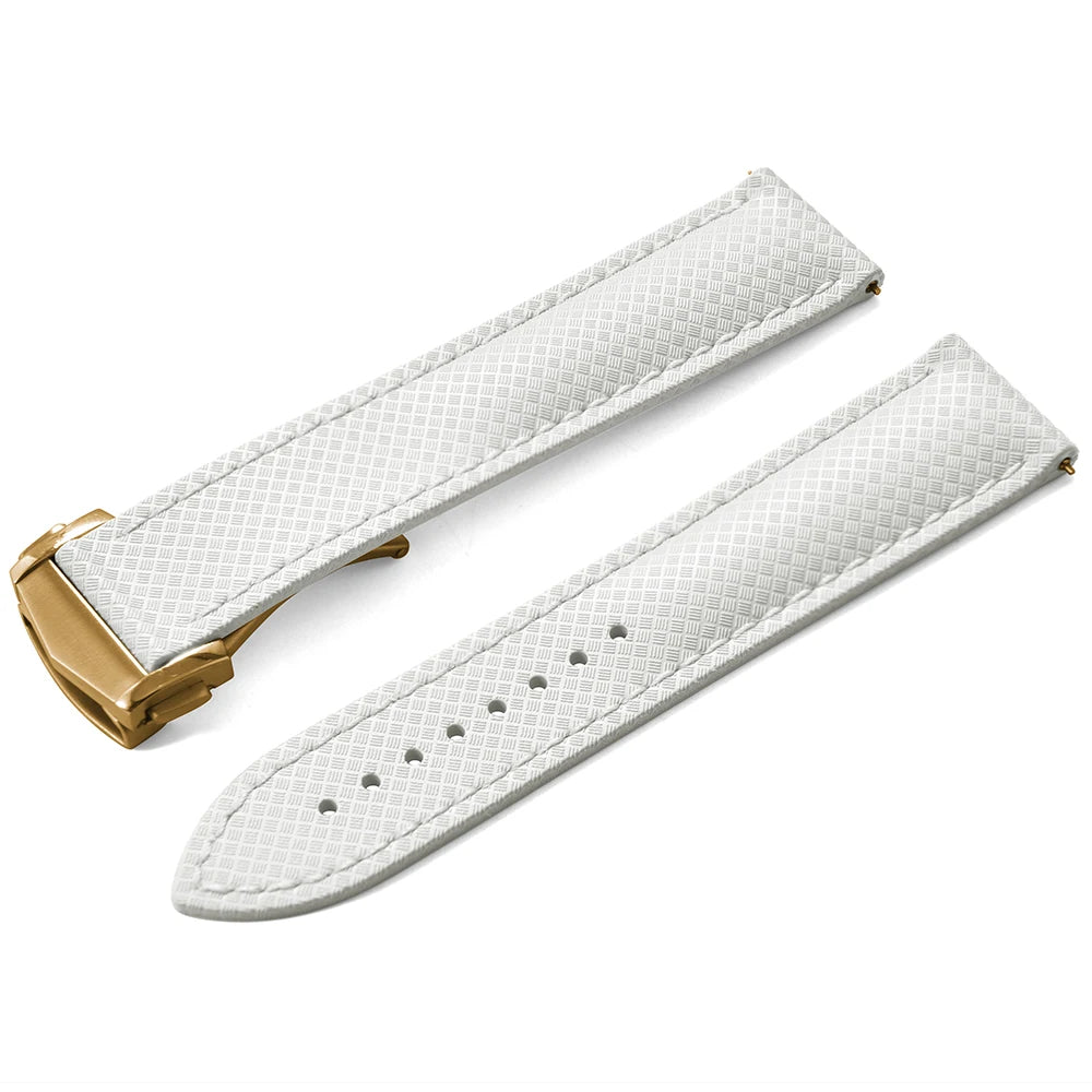 Premium Grade Soft-Textured Rubber Strap with Quick Release Deployment Clasp