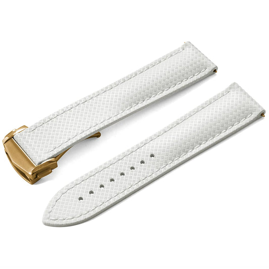 Premium Grade Soft-Textured Rubber Strap with Quick Release Deployment Clasp