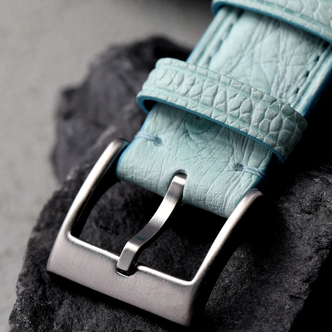 Premium Ostrich Leather Watch Strap with Quick Release Pin Buckle