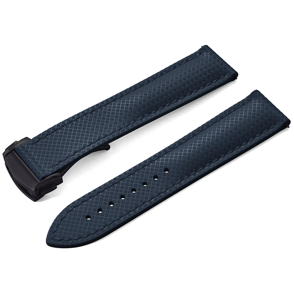 Premium Grade Soft-Textured Rubber Strap with Quick Release Deployment Clasp