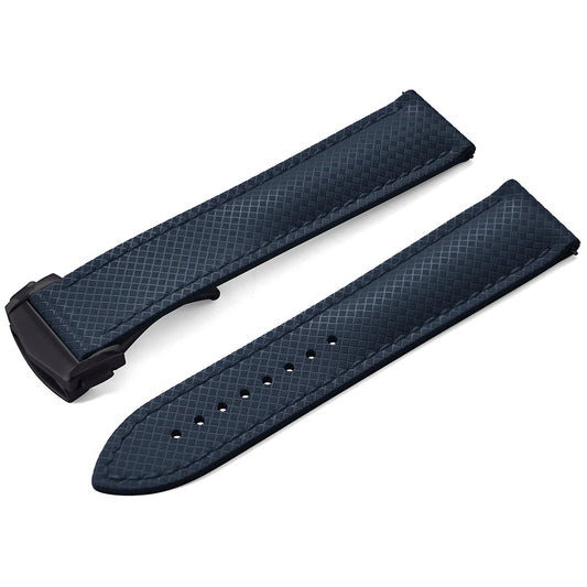Premium Grade Soft-Textured Rubber Strap with Quick Release Deployment Clasp