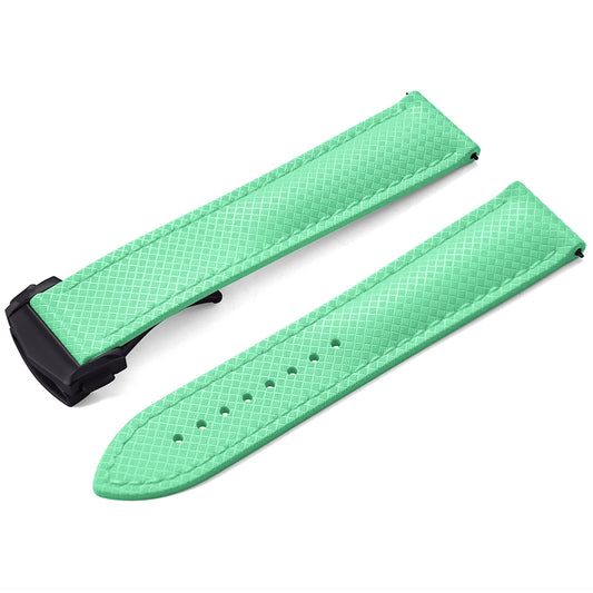 Premium Grade Soft-Textured Rubber Strap with Quick Release Deployment Clasp