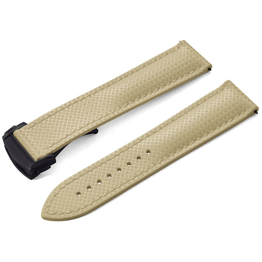 Premium Grade Soft-Textured Rubber Strap with Quick Release Deployment Clasp