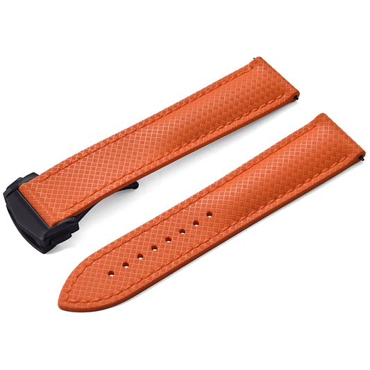 Premium Grade Soft-Textured Rubber Strap with Quick Release Deployment Clasp