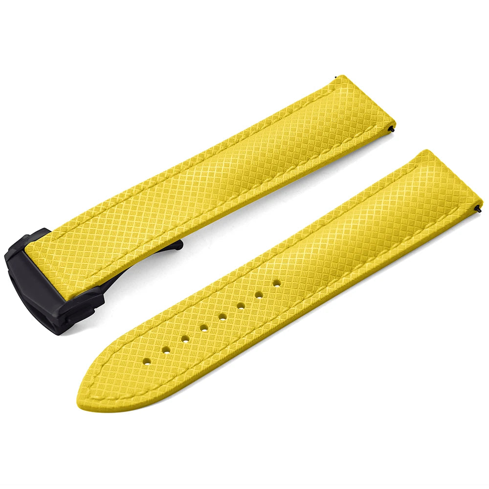 Premium Grade Soft-Textured Rubber Strap with Quick Release Deployment Clasp