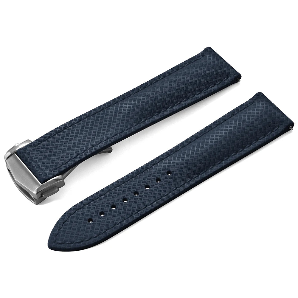 Premium Grade Soft-Textured Rubber Strap with Quick Release Deployment Clasp