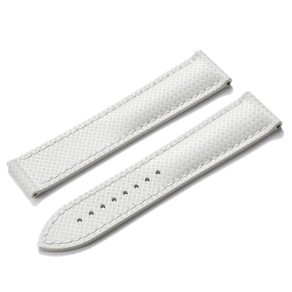 Premium Grade Soft-Textured Rubber Strap with Quick Release Deployment Clasp