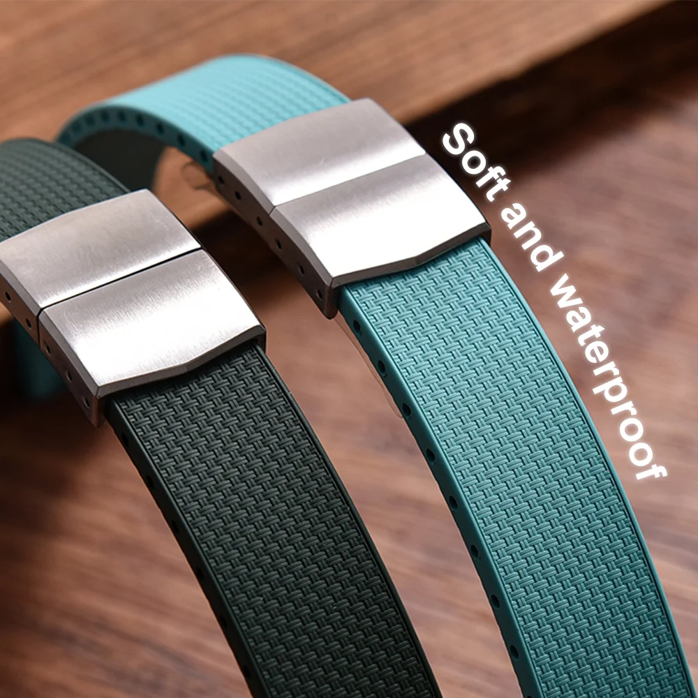 Premium Textured Rubber CTS Strap with Quick Release Butterfly Buckle