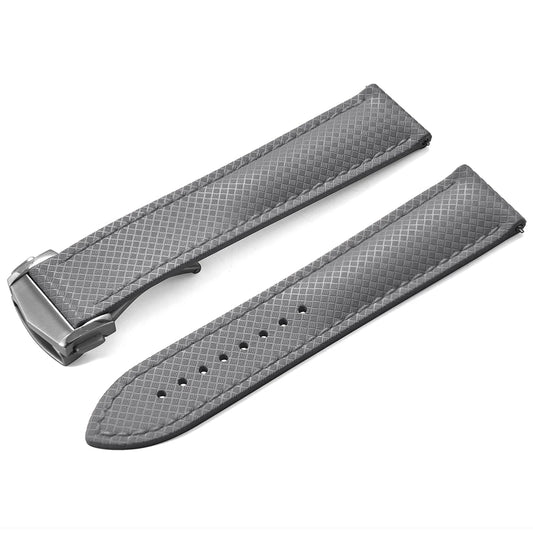 Premium Grade Soft-Textured Rubber Strap with Quick Release Deployment Clasp