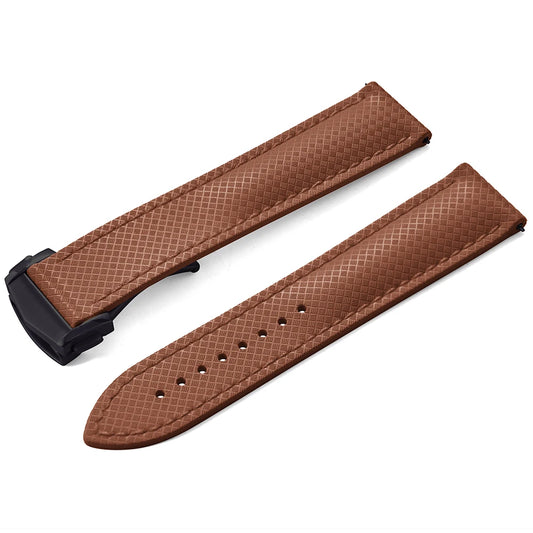 Premium Grade Soft-Textured Rubber Strap with Quick Release Deployment Clasp