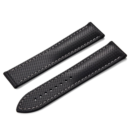 Premium Grade Soft-Textured Rubber Strap with Quick Release Deployment Clasp
