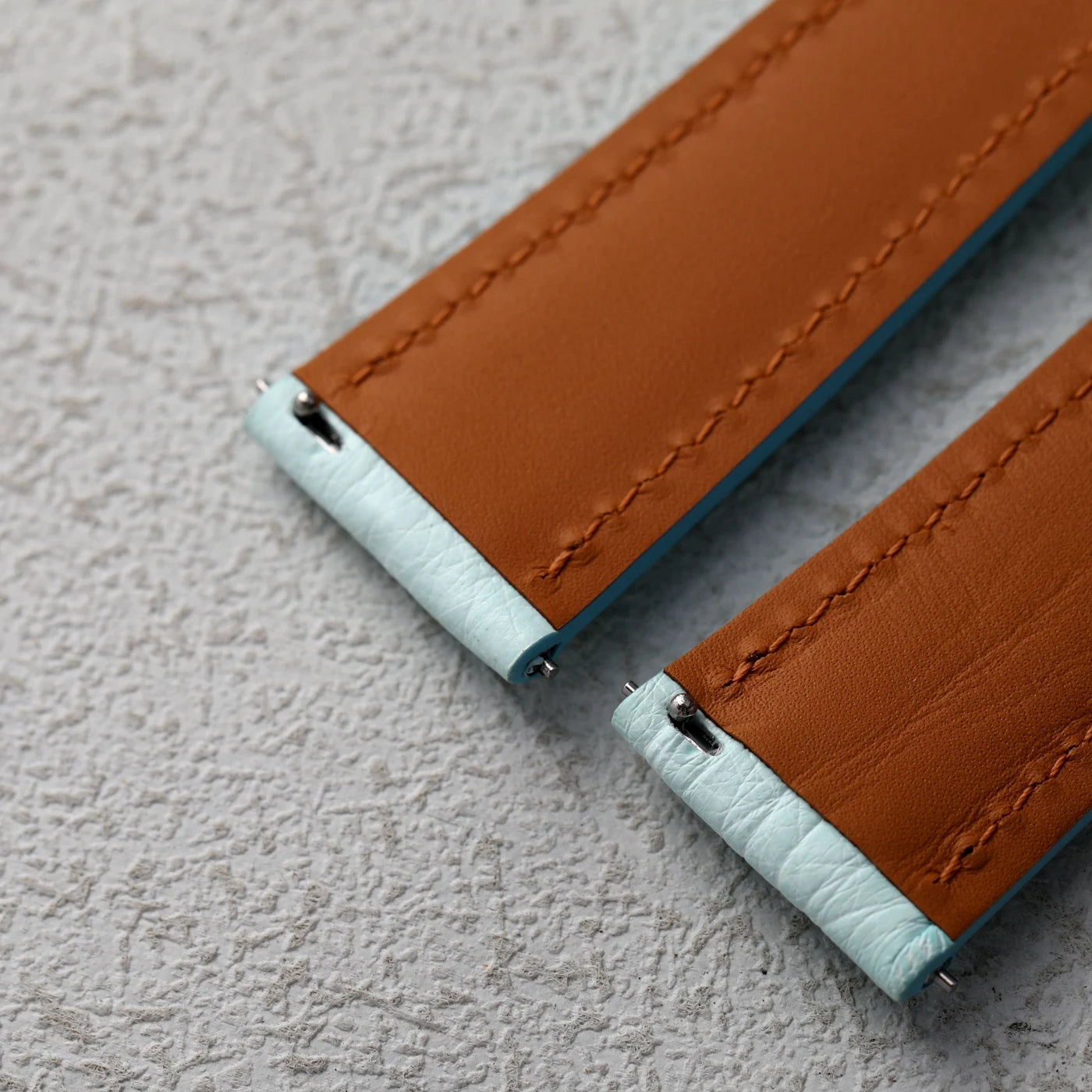 Premium Ostrich Leather Watch Strap with Quick Release Pin Buckle