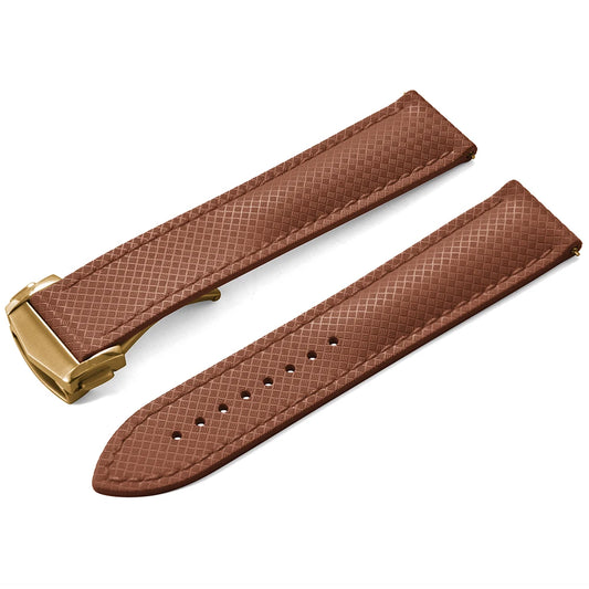Premium Grade Soft-Textured Rubber Strap with Quick Release Deployment Clasp