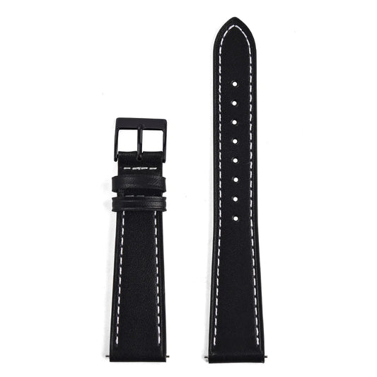 Classic Leather Watch Strap with Quick Release Pin Buckle