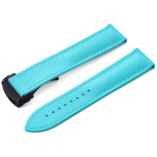 Premium Grade Soft-Textured Rubber Strap with Quick Release Deployment Clasp