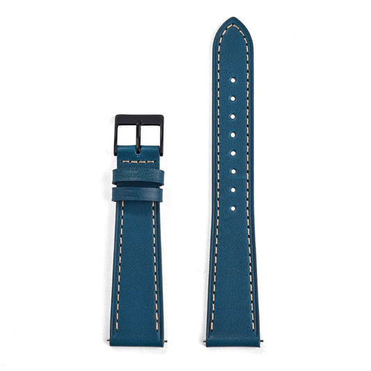 Classic Leather Watch Strap with Quick Release Pin Buckle