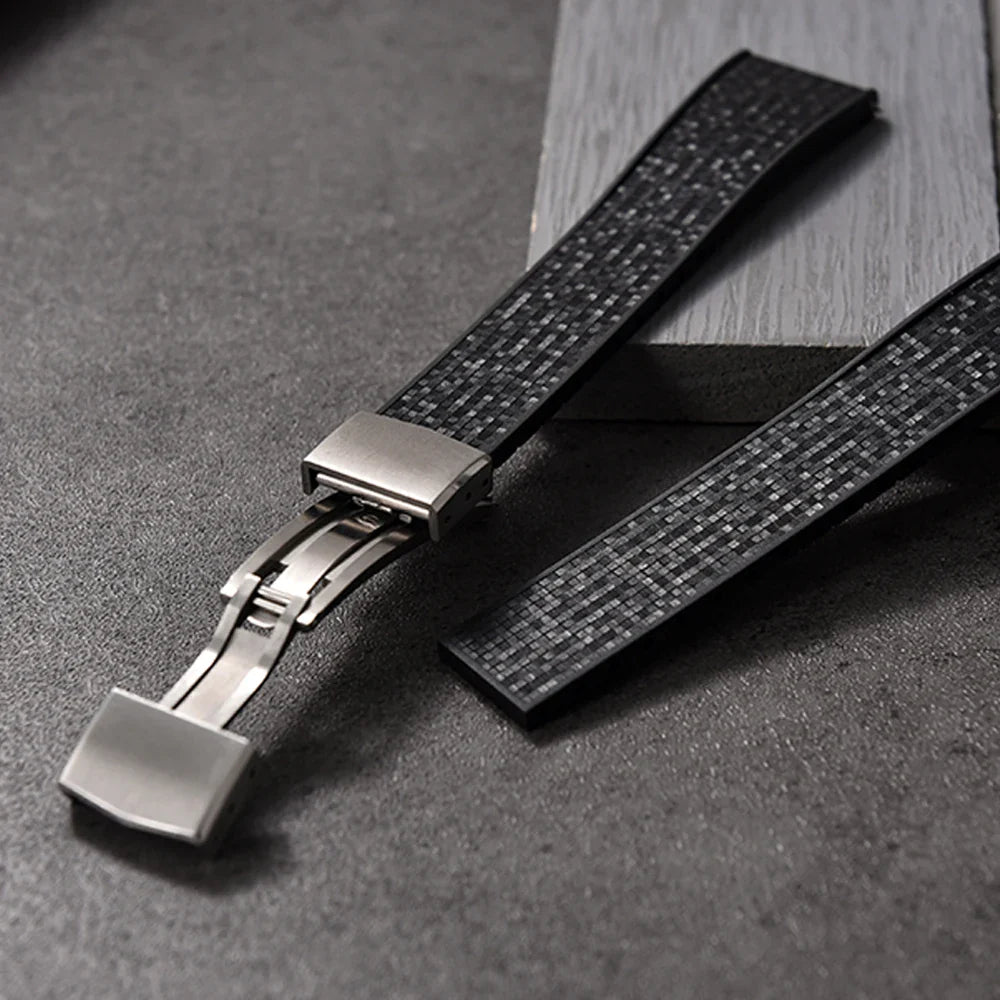 Premium Rubber CTS Mosaic Strap with Quick Release Butterfly Buckle