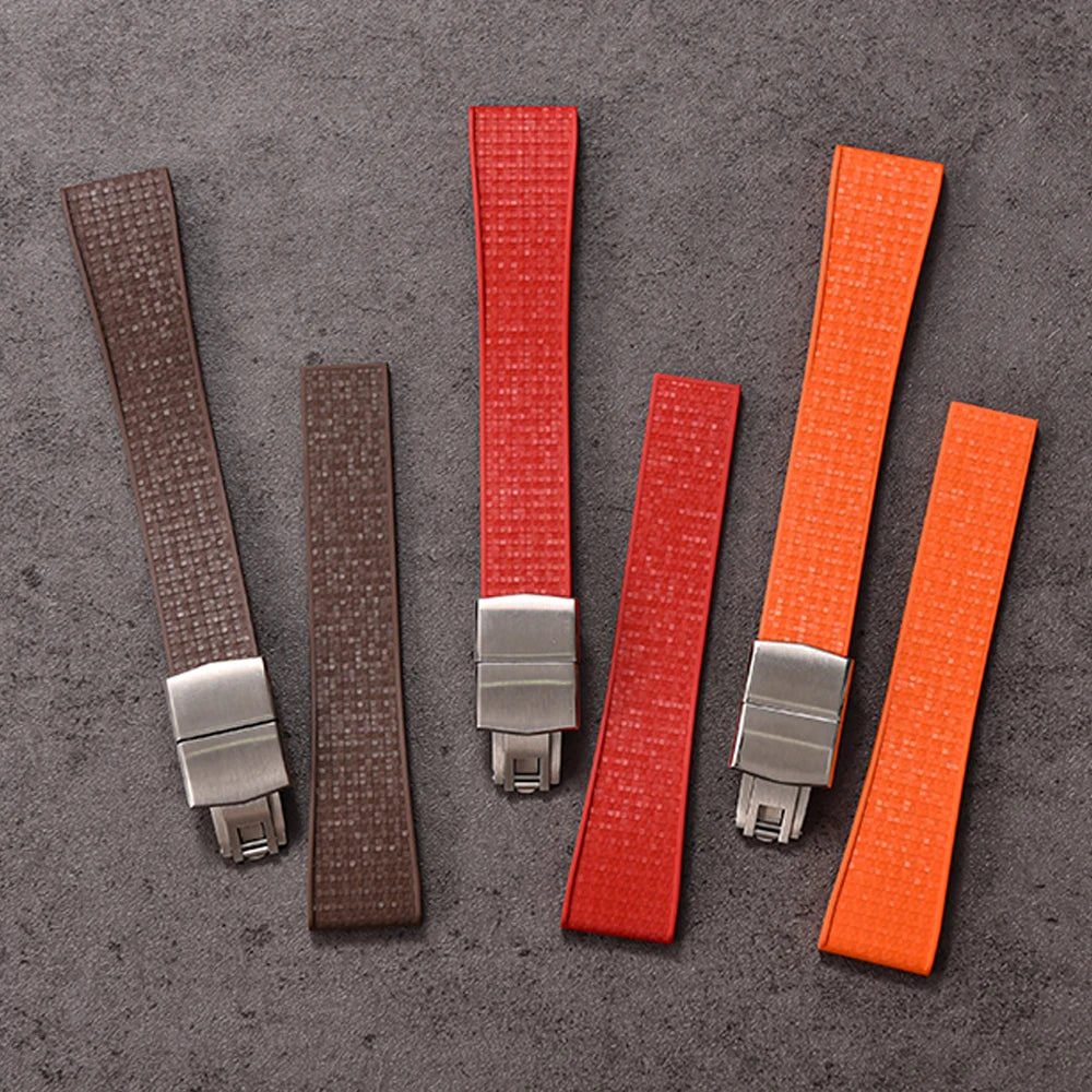 Premium Rubber CTS Mosaic Strap with Quick Release Butterfly Buckle