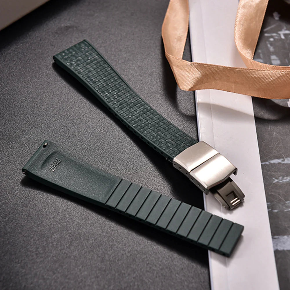 Premium Rubber CTS Mosaic Strap with Quick Release Butterfly Buckle