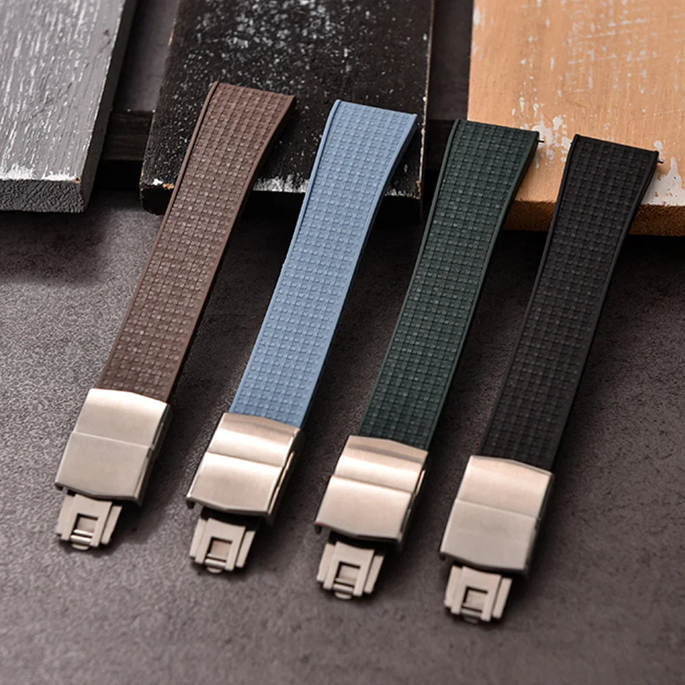 Premium Rubber CTS Mosaic Strap with Quick Release Butterfly Buckle