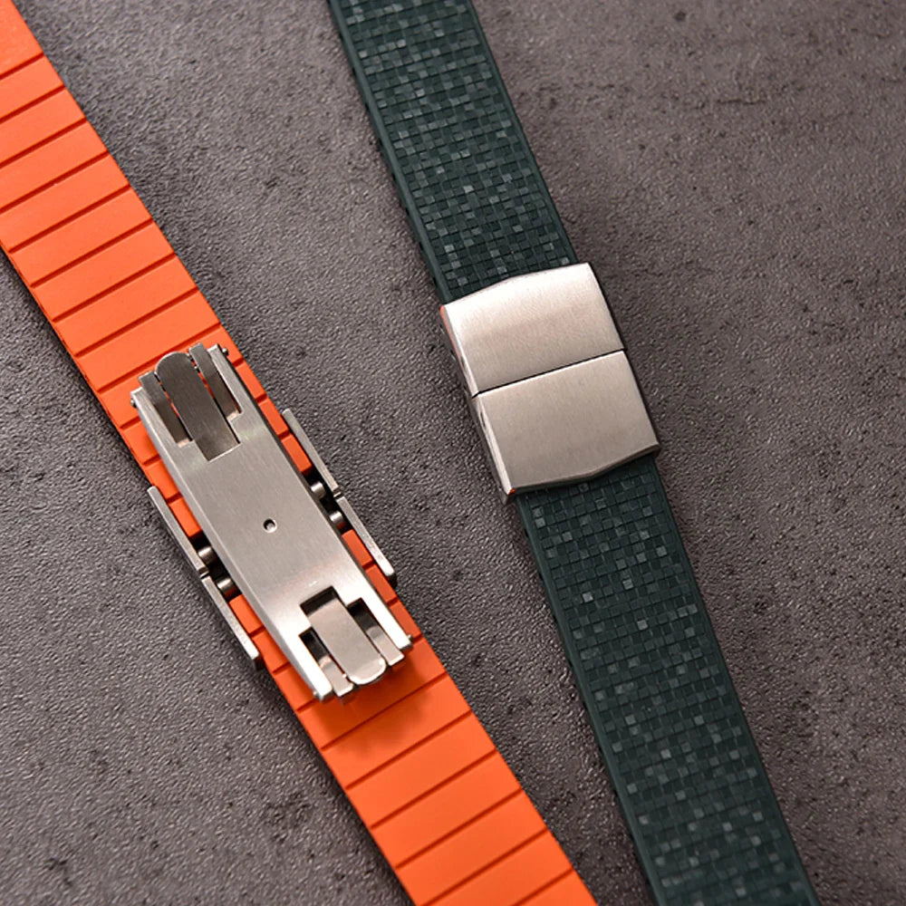 Premium Rubber CTS Mosaic Strap with Quick Release Butterfly Buckle