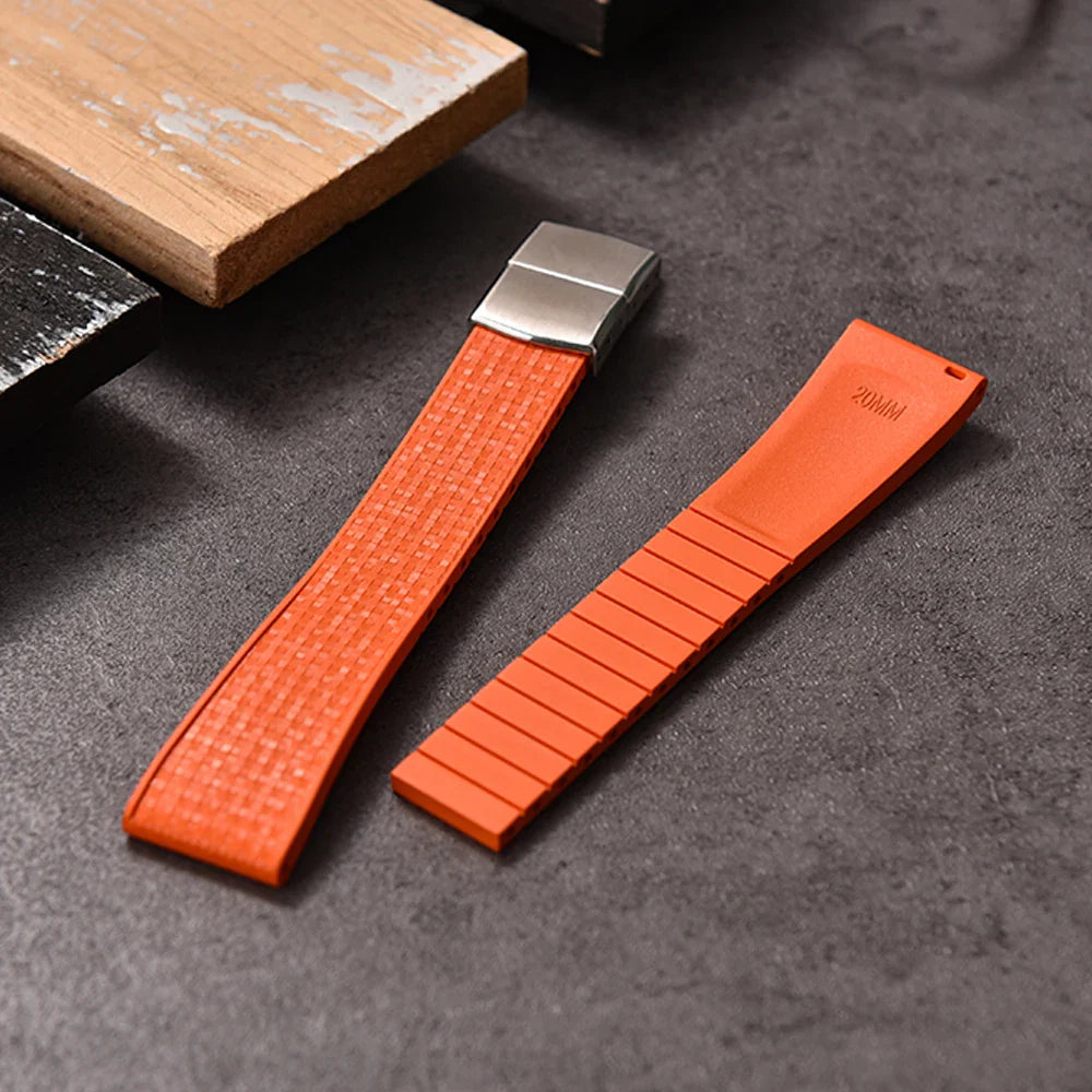 Premium Rubber CTS Mosaic Strap with Quick Release Butterfly Buckle